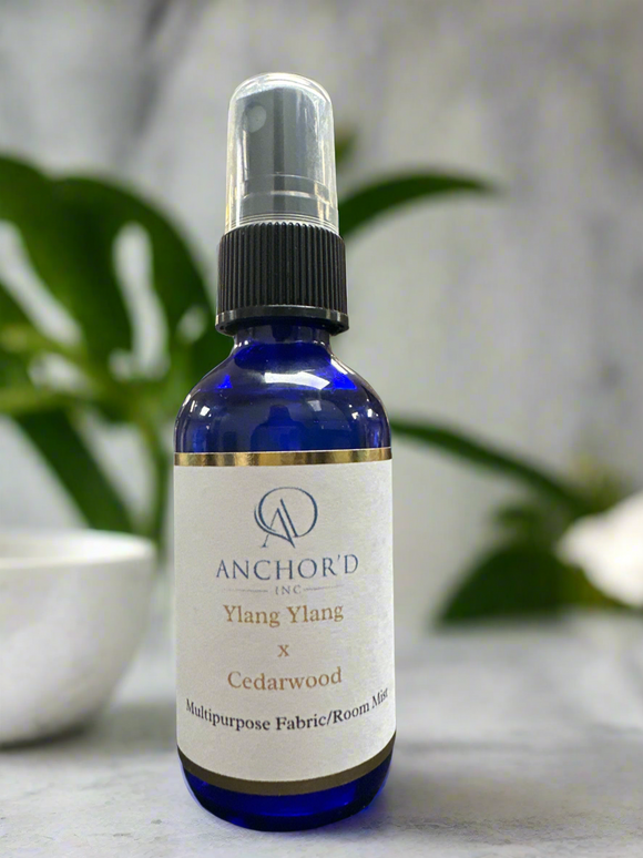 Aromatherapy Organic Multi-Purpose Fabric & Room Mist- Ylang-Ylang x Cedarwood