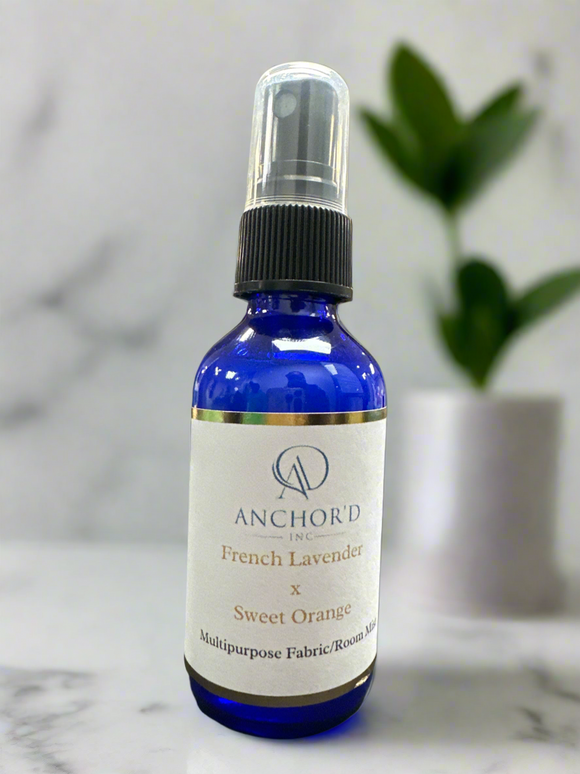 Aromatherapy Organic Multi-Purpose Fabric & Room Mist- French Lavender x Sweet Orange