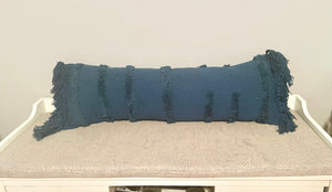 Oversized Lumber Fringe Teal Waves